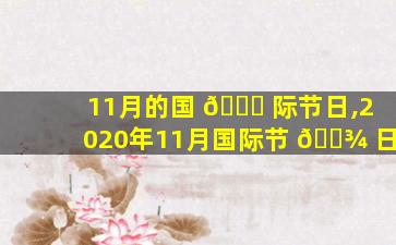 11月的国 🐘 际节日,2020年11月国际节 🌾 日